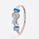 Bracelet in Natural Cork with Ceramic and Silver Detail